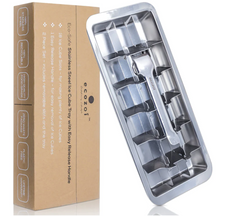 Million Marker Approved Products - Stainless Steel Metal Ice Cube Tray with Easy Release Handle