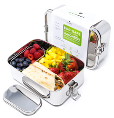 Million Marker Approved Products - Extra Large Leak Proof Stainless Steel 1-Tier Eco Lunch Box Metal Bento Box with Silicone Seal