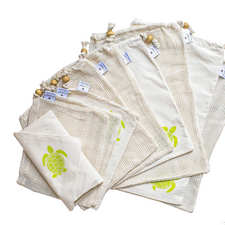 Million Marker Approved Products - Reusable Organic Cotton Produce Bags, 10 Piece Set