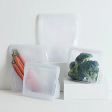 Million Marker Approved Products - 100% Platinum Silicone Reusable Food Bag (Half Gallon and Stand-Up 4 pack)