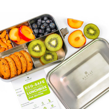 Million Marker Approved Products - Leak Proof Extra Long Stainless Steel 5-Compartment Eco Lunch Box with Silicone Seal